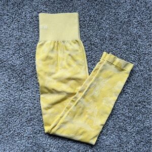 Yellow Camouflage Leggings